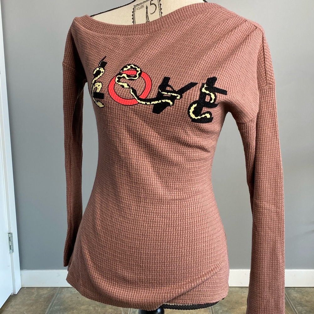 Chaser Off The Shoulder Love Sweater